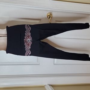 High rise, fold over leggings 3/4 length